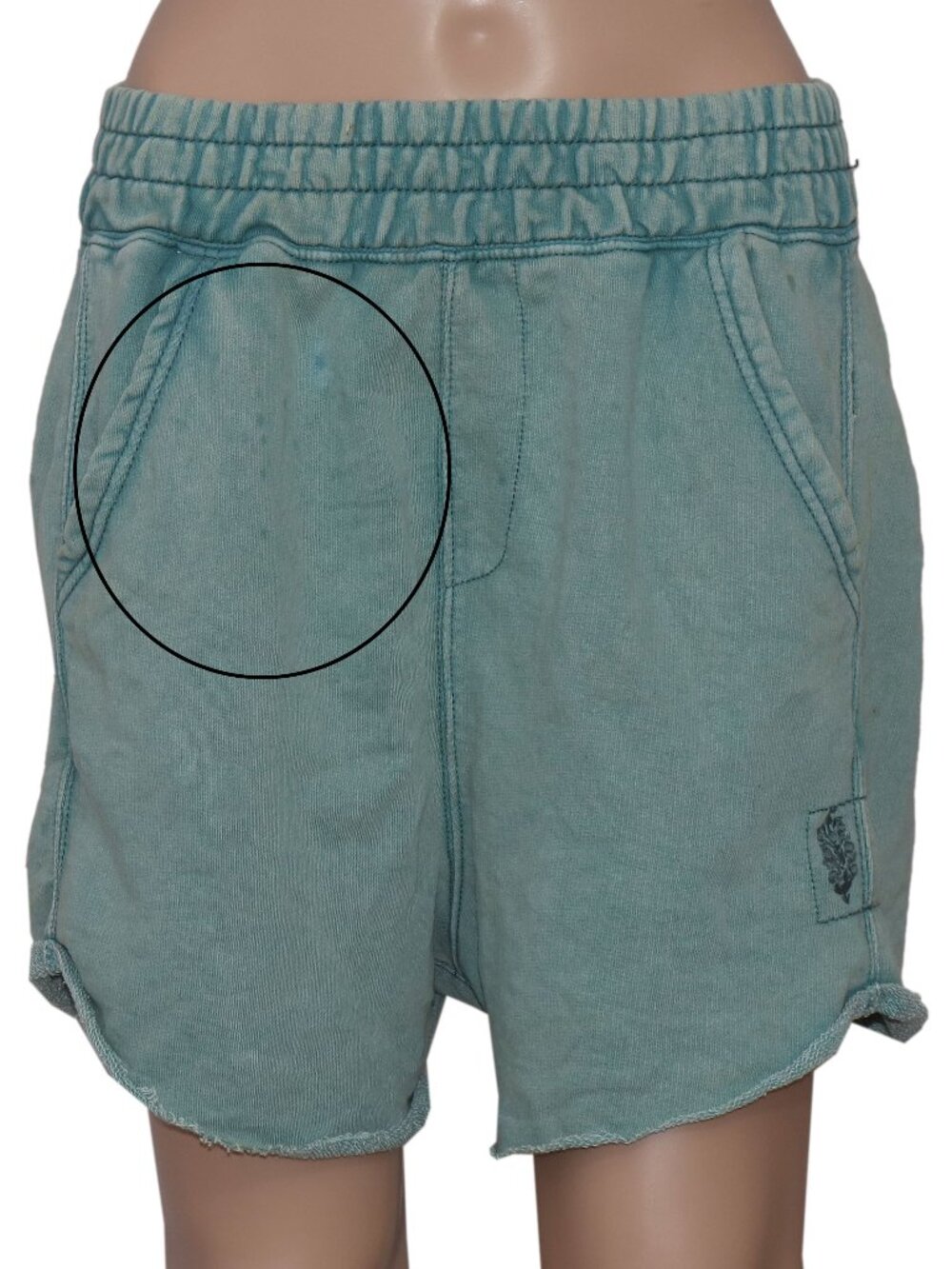 Free People FP Movement All Star Solid Sweat Shorts Green Smocked Pull On S